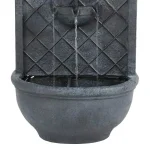 Sunnydaze Decor Messina Resin Lead Solar Outdoor Wall Fountain with Dual Pump Options thumbnail 5
