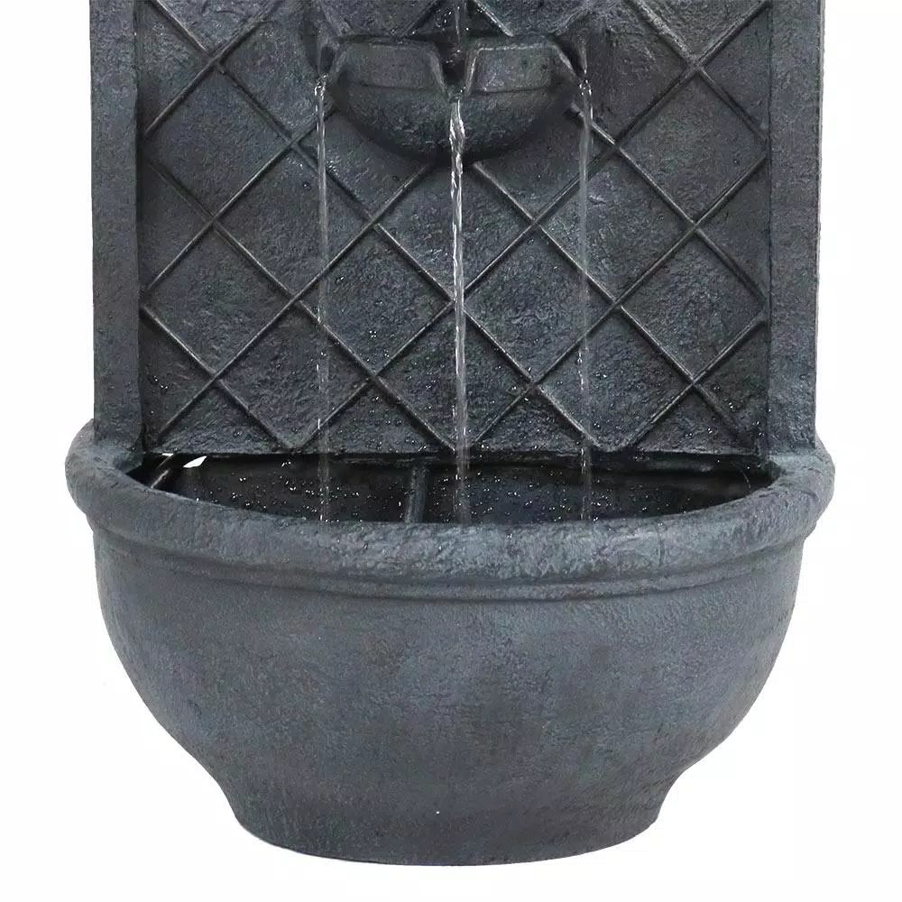 Sunnydaze Decor Messina Resin Lead Solar Outdoor Wall Fountain with Dual Pump Options