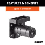 CURT 7-Way Round RV Blade Connector Socket with Integrated Bracket, Vehicle Side thumbnail 5