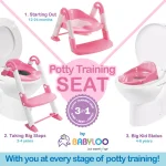 Babyloo Bambino 3-in-1 Convertible Toddler Potty Trainer and Step Stool - Pink thumbnail 10