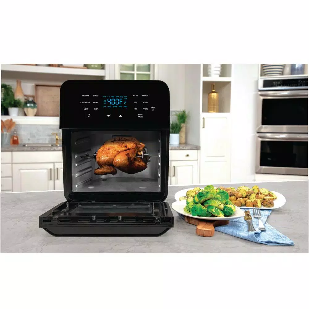 NuWave Brio 14 Qt. Digital Air Fryer with Integrated Temperature Probe and 100 Pre-Programmed Recipes