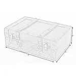 Vintiquewise Antique Style Small Wooden Suitcase Decorative Box with Leather Straps and Cherry Finish thumbnail 5