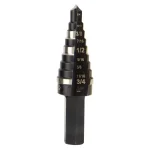 Klein Tools Double Fluted Step Drill Bit, 1/4 in. to 3/4 in., 3/8 in. Hex Shank, High Speed Steel thumbnail 1