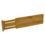 Unbranded Natural Bamboo Drawer Organizer Divider - 12.5 in. x 4 in. Tension Spring Partition thumbnail 3