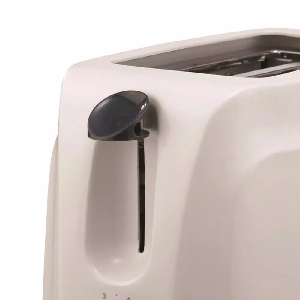 Brentwood 2-Slice White Toaster with Cool-Touch Exterior and Wide Slots