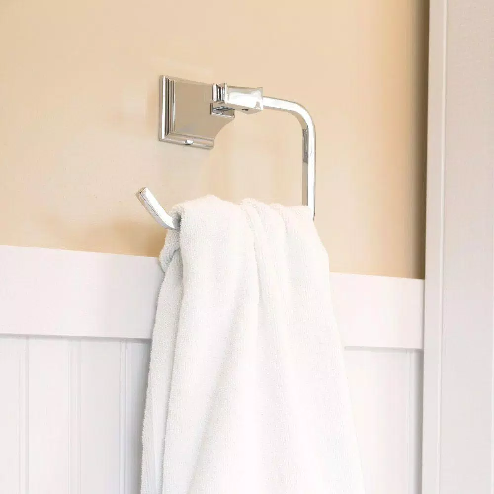 Speakman Rainier Polished Chrome Towel Ring - Square Design Hand Towel Holder