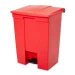 Rubbermaid Commercial Products 18 Gal. Red Fire-Safe Step-On Medical Trash Can, Puncture-Resistant Plastic thumbnail 3