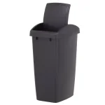 Rubbermaid 12.5 Gal. Black Swing Top Plastic Wastebasket thumbnail 4