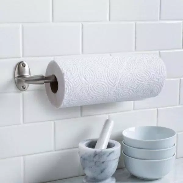 Umbra Stream Wall Mounted Paper Towel Holder, Nickel Finish