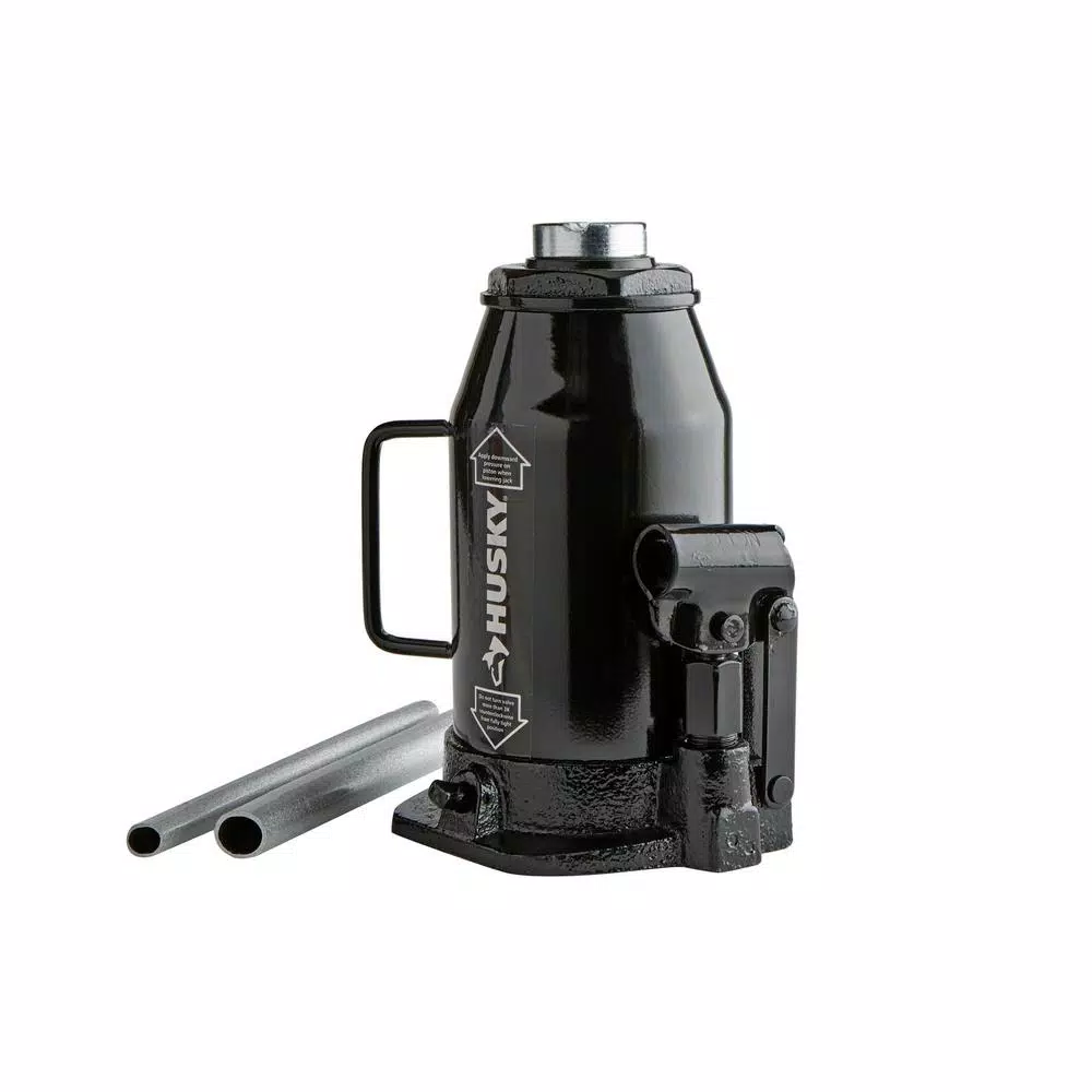 Husky 20-Ton Hydraulic Bottle Jack, 40,000 lb. Capacity, 9.5-17 in. Lift Range