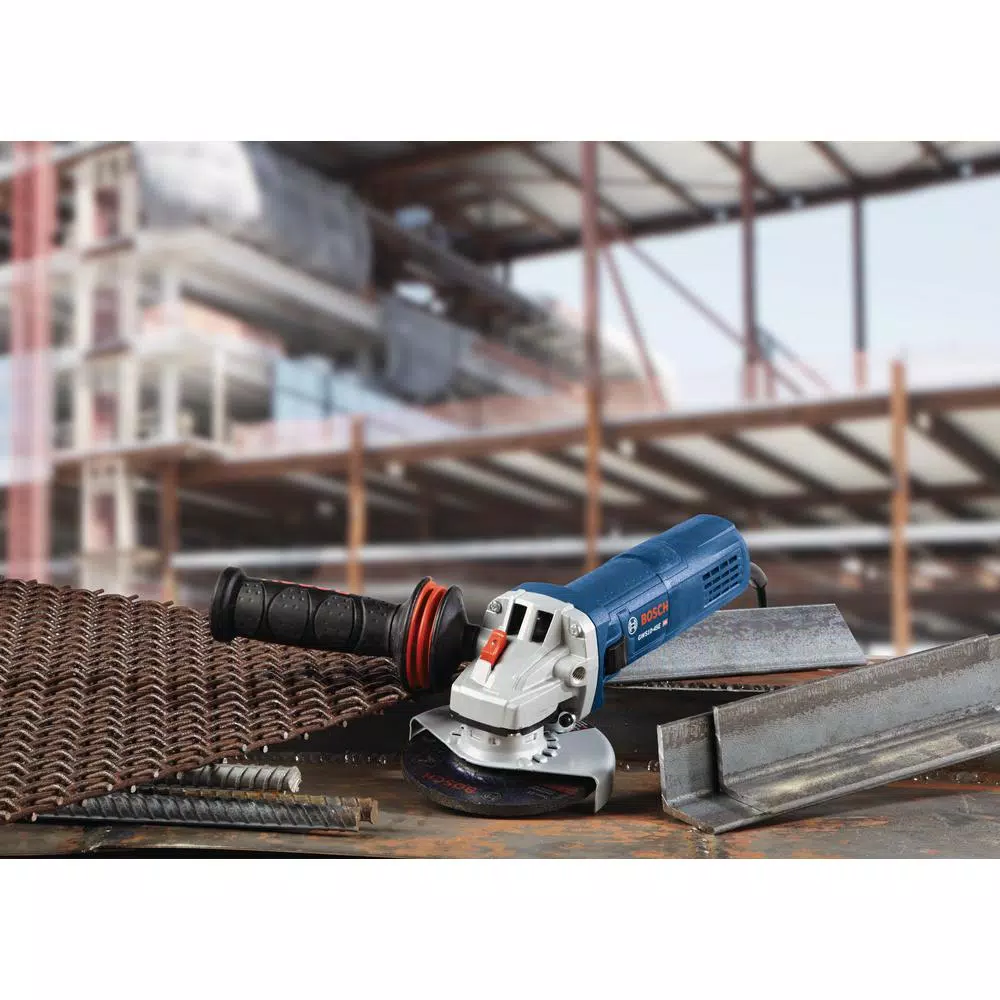 Bosch GWS10-45E 10 Amp Corded 4.5 in. Angle Grinder with Auxiliary Handle