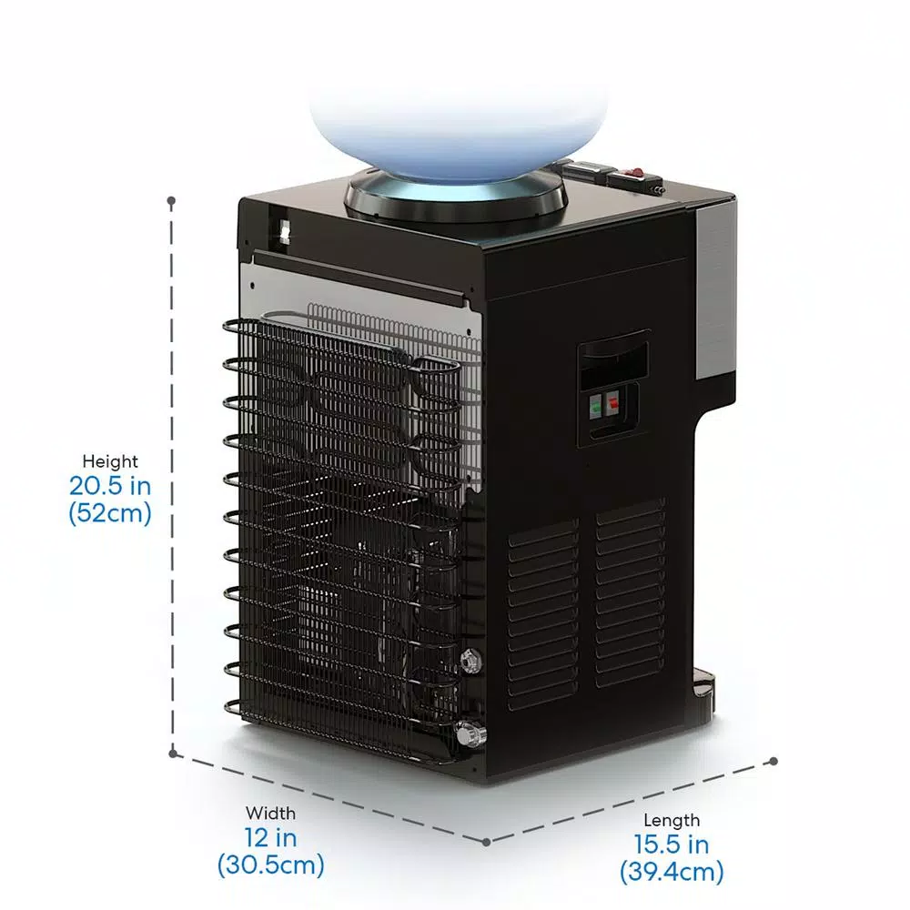 Brio Top Loading Countertop Water Cooler Dispenser with Hot, Cold & Room Temperature Water, Stainless Steel