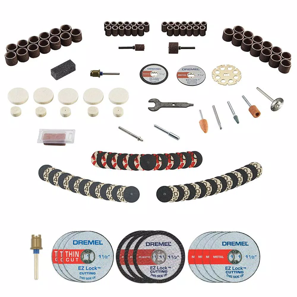 Dremel EZ Lock Rotary Tool Cut-Off Wheel Set and 130-Piece Accessory Kit