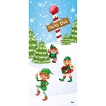My Door Decor North Pole Elves Christmas Front Door Mural Banner, 36 in. x 80 in. thumbnail 1