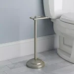 Delta Greenwich Telescoping Pivoting Freestanding Toilet Paper Holder, SpotShield Brushed Nickel thumbnail 6