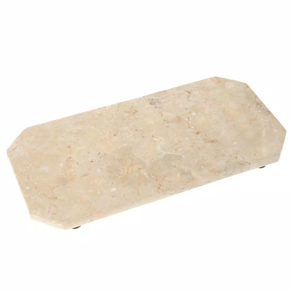 Creative Home Natural Champagne Marble Octagonal Cheese Board, 12 x 6 in., Beige