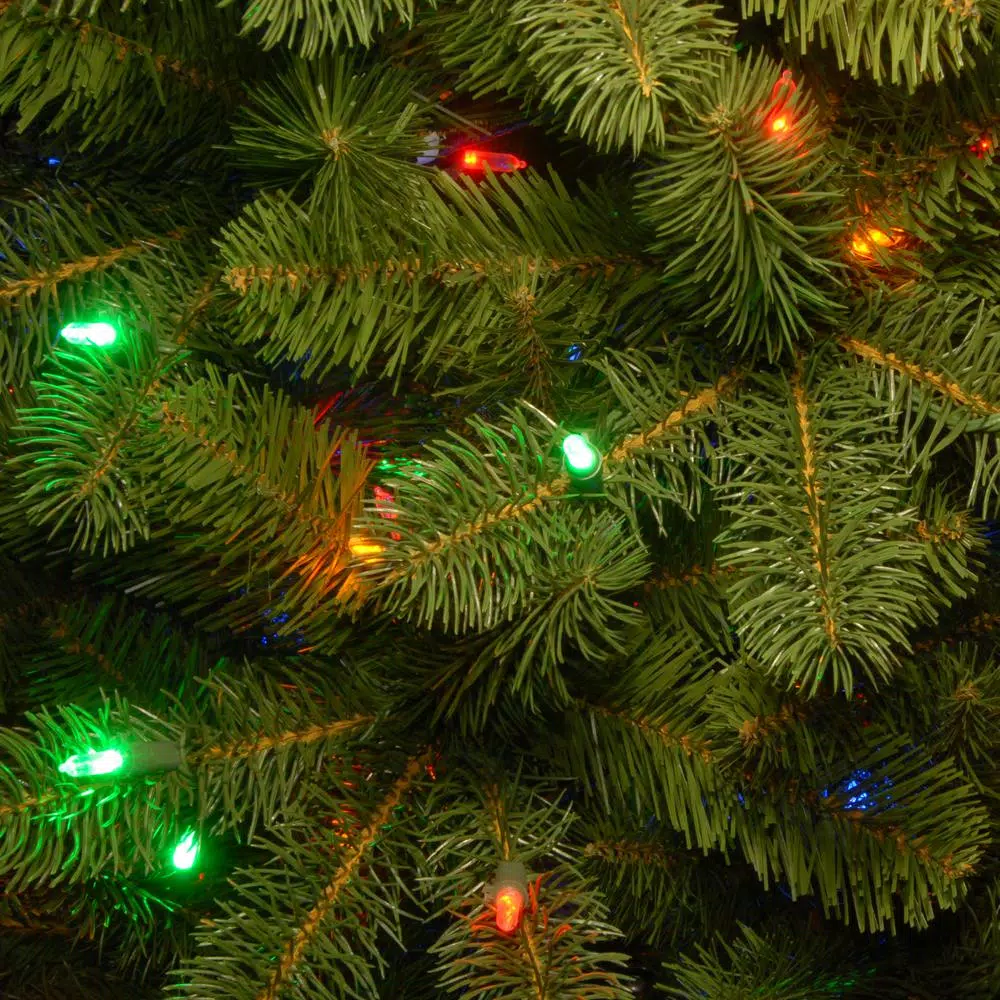 National Tree Company 9 ft. Downswept Douglas Pencil Slim Artificial Christmas Tree with 500 Dual Color LED Lights