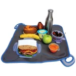 FLATBOX Drinx Neoprene Lunch Bag and Placemat Set - Dark Gray, Blue and Gray thumbnail 4