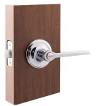 Copper Creek Zane Contemporary Polished Stainless Steel Privacy Lever, Interior Door Handle thumbnail 2
