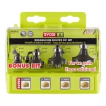 RYOBI 18V ONE+ Cordless Fixed Base Trim Router with 4-Piece Roundover Bit Set thumbnail 6