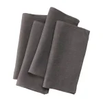 Manor Luxe Classic 100% Linen Napkins, Dark Gray (Set of 4) thumbnail 2