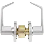 Universal Hardware Heavy Duty Classroom Keyed Entry Door Lever, Satin Chrome, 2-3/4 in. Backset thumbnail 3