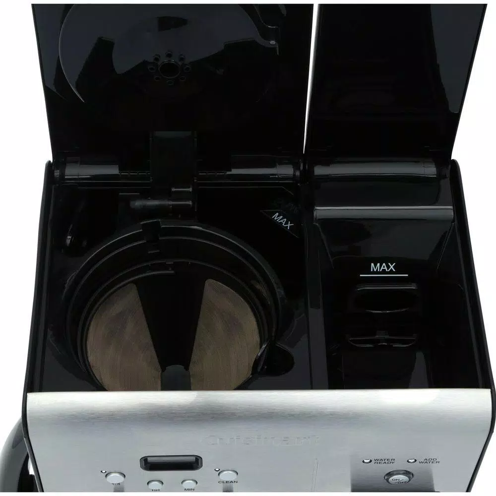 Cuisinart COFFEE PLUS 12-Cup Black Drip Coffee Maker with Programmable Timer and Hot Water System