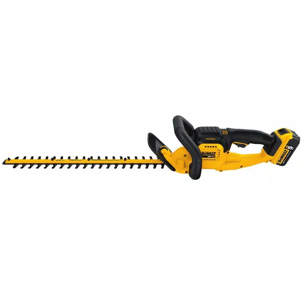 DEWALT 20V MAX Cordless Hedge Trimmer, 22 in. Blade, Includes (1) 5.0 Ah Battery, (1) 3.0 Ah Battery & Charger