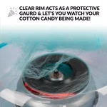 Nostalgia Retro Aqua Cotton Candy Maker - Works with Hard Candy & Sugar Free Candy thumbnail 5