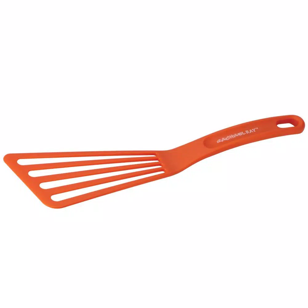 Rachael Ray Orange Silicone and Nylon Kitchen Utensil Set, 6-Piece Baking Tool Set