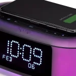 iHome TIMEBOOST GLOW Color Changing Bluetooth Alarm Clock Speaker with Qi Wireless Charging thumbnail 9