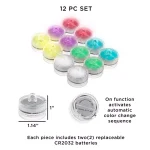 Lavish Home Waterproof LED Color Changing Tealights, 12-Pack - Multi-Colored Votive Lights thumbnail 6