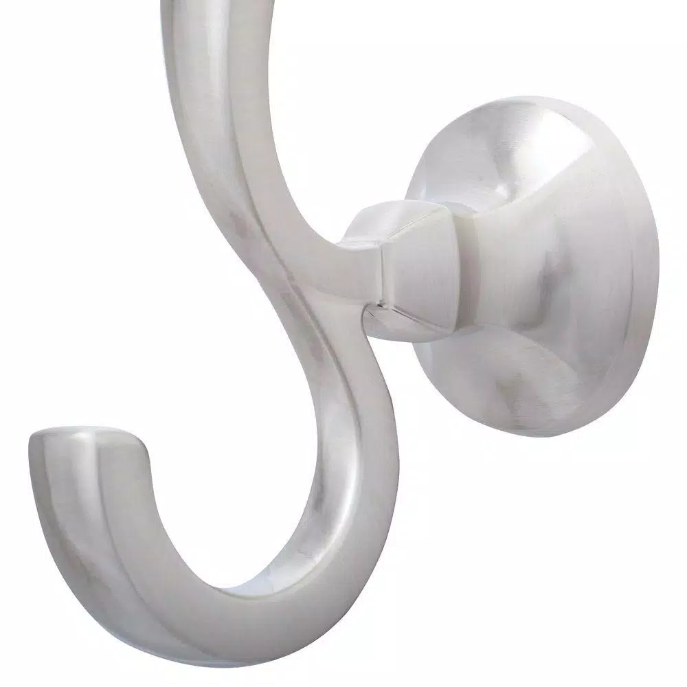 Delta Mandara Double Towel Hook, Brushed Nickel