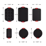 Classic Cuisine 6-Piece Nonstick Carbon Steel Bakeware Set with Silicone Handles thumbnail 2