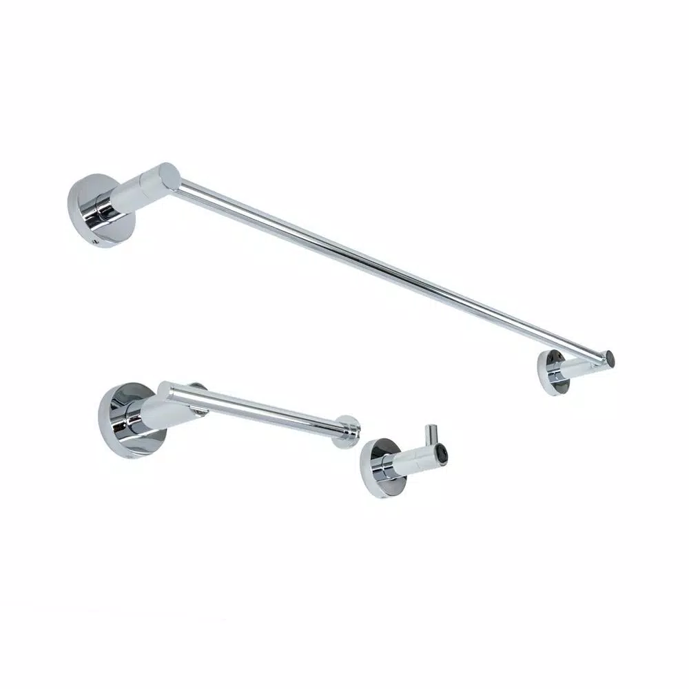 Italia Venezia 3-Piece Polished Chrome Bathroom Accessory Set