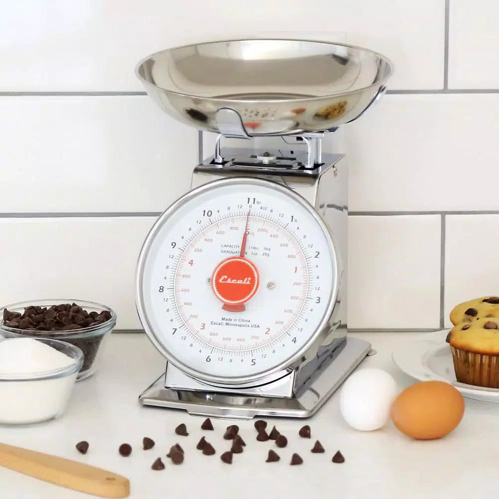 Escali Mercado Analog Food Scale with Stainless Steel Bowl