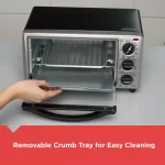 BLACK+DECKER 4-Slice Stainless Steel Toaster Oven with EvenToast Technology thumbnail 5