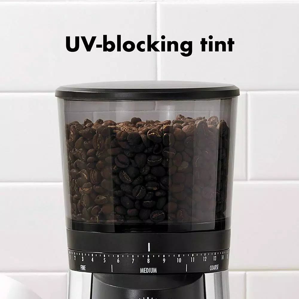 OXO 16 oz. Stainless Steel Conical Burr Coffee Grinder with 43 Adjustable Settings