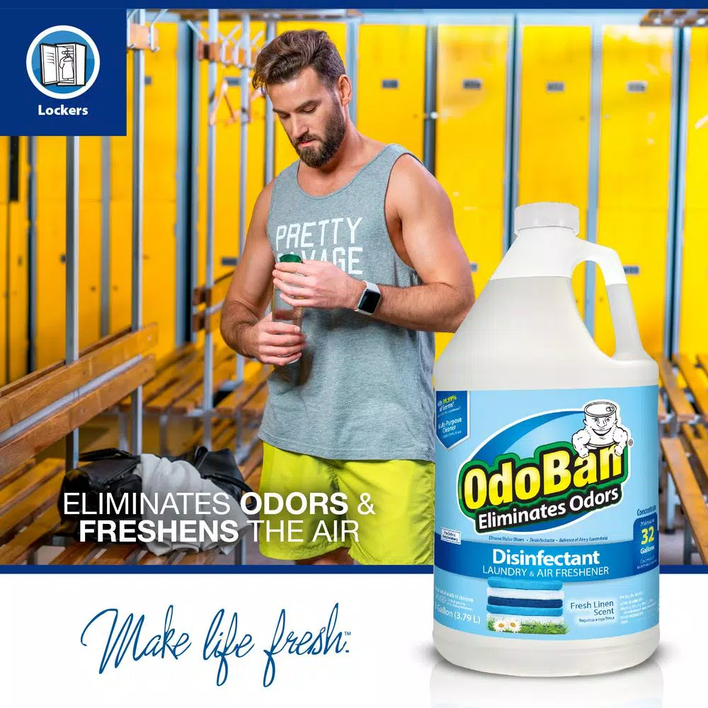 OdoBan Fresh Linen Disinfectant, Laundry & Air Freshener, 1 Gallon Multi-Purpose Concentrate
