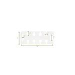 Mind Reader Clear Acrylic 8-Wine Glass Holder with Built-In Handles - 19 in. Oval Serving Tray thumbnail 7