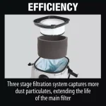 Makita 18V X2 LXT Cordless/Corded 2.1 Gal. HEPA Dry Dust Extractor Vacuum Kit thumbnail 11
