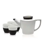 VIVA Scandinavia Infusion 5-Piece Porcelain Teapot and Teacup Set, White thumbnail 2