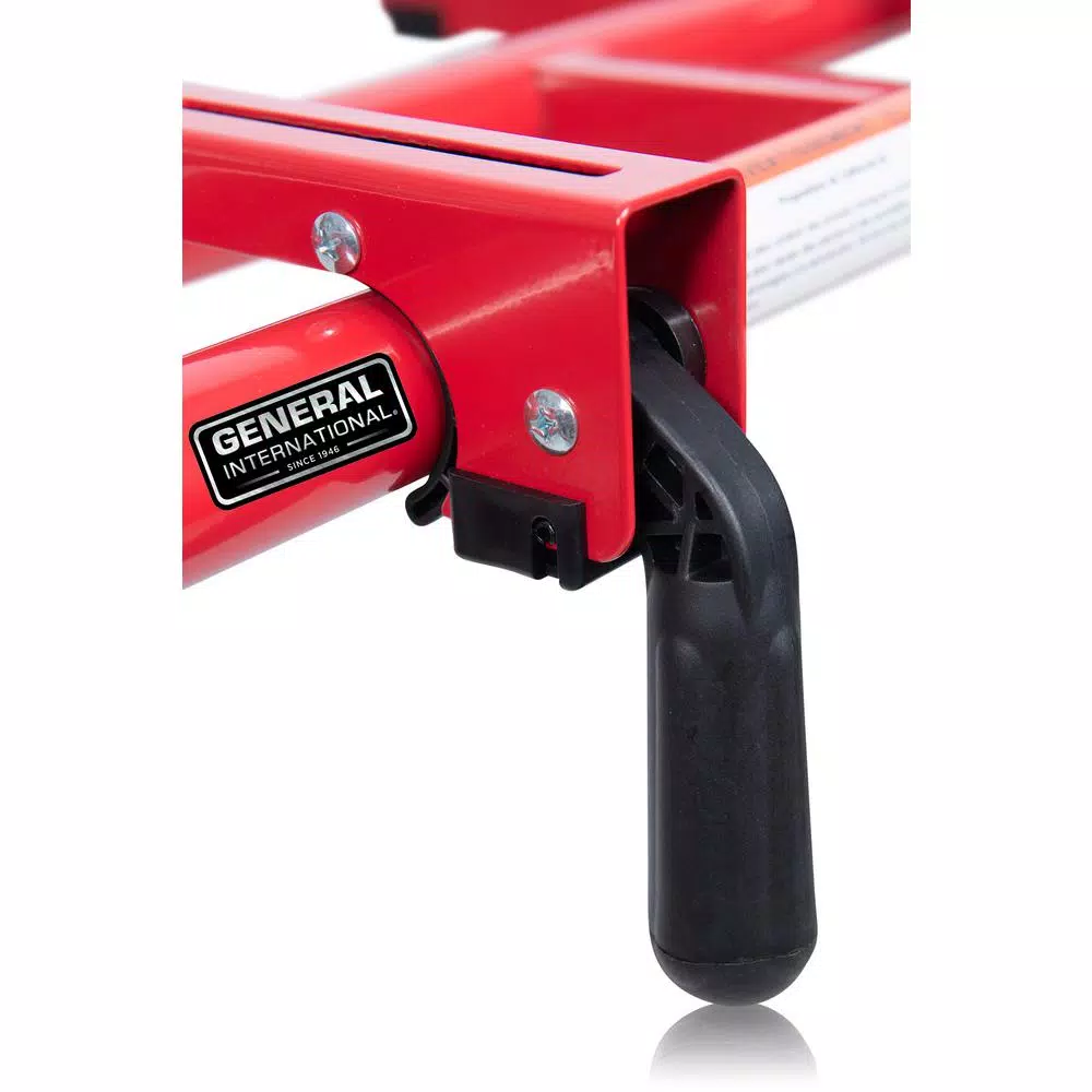 General International MS3102 Miter Saw Stand with Solid Tires and Adjustable Extensions