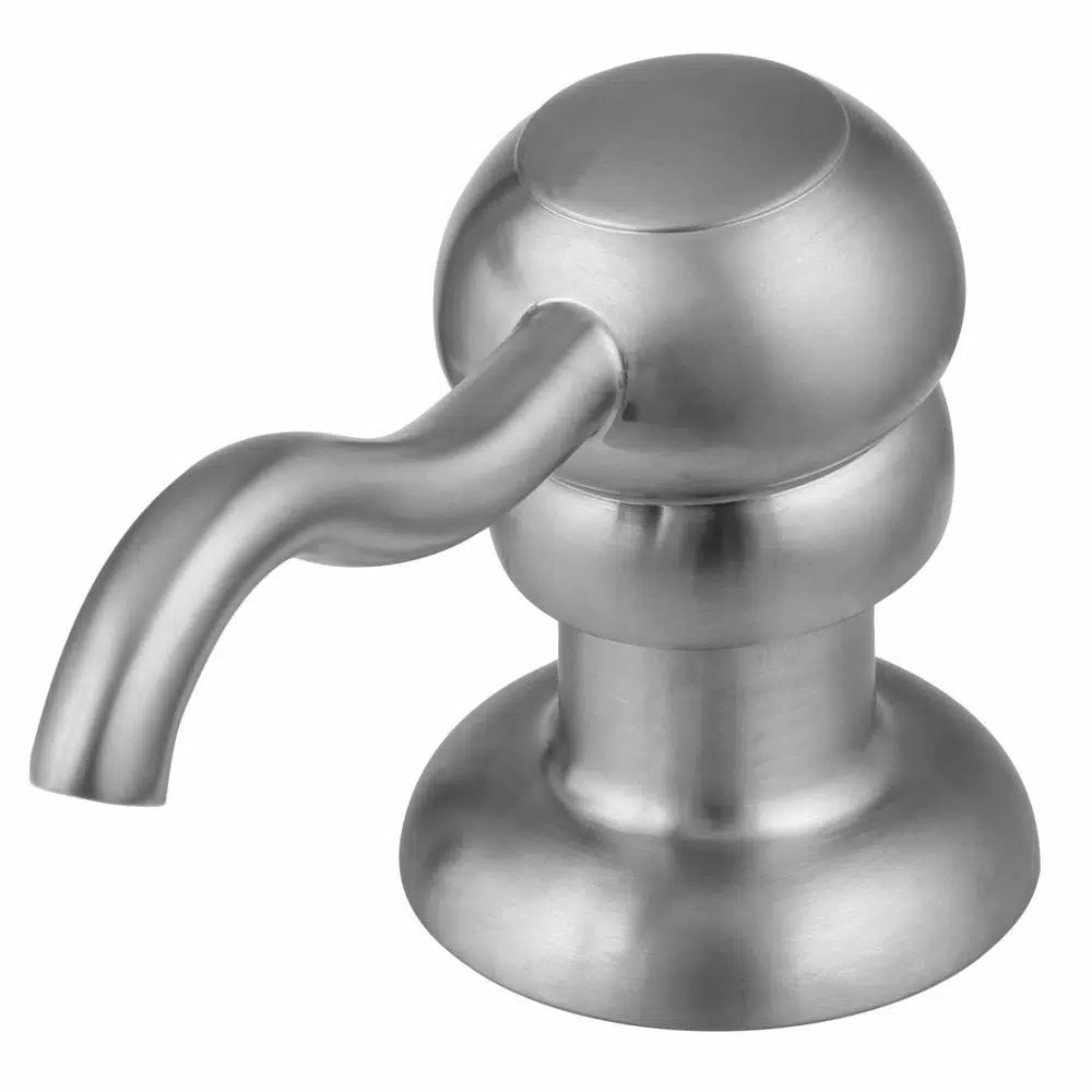 Pfister Marielle Single-Handle Mid-Arc Kitchen Faucet with Side Sprayer and Soap Dispenser, Stainless Steel