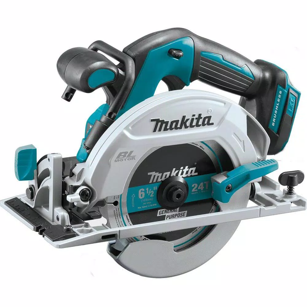 Makita 18V LXT Brushless Cordless Combo Kit: Hammer Drill, Circular Saw, Reciprocating Saw & 2x 5.0Ah Battery Starter Pack