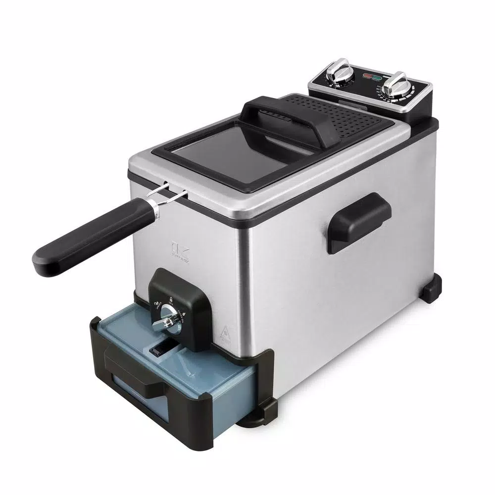 Kalorik XL Deep Fryer with Oil Filtration System, 4.2 Qt. Stainless Steel