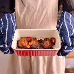 MALACASA Red Porcelain Bakeware Set - 2-Piece Rectangle Ceramic Baking Dishes (9 in. and 11 in.) thumbnail 7