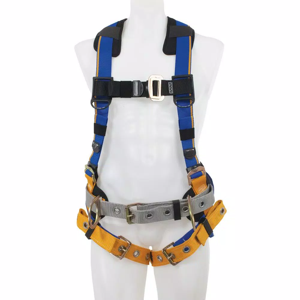 Werner Blue Armor 1000 Construction Safety Harness with 3 D-Rings, Small