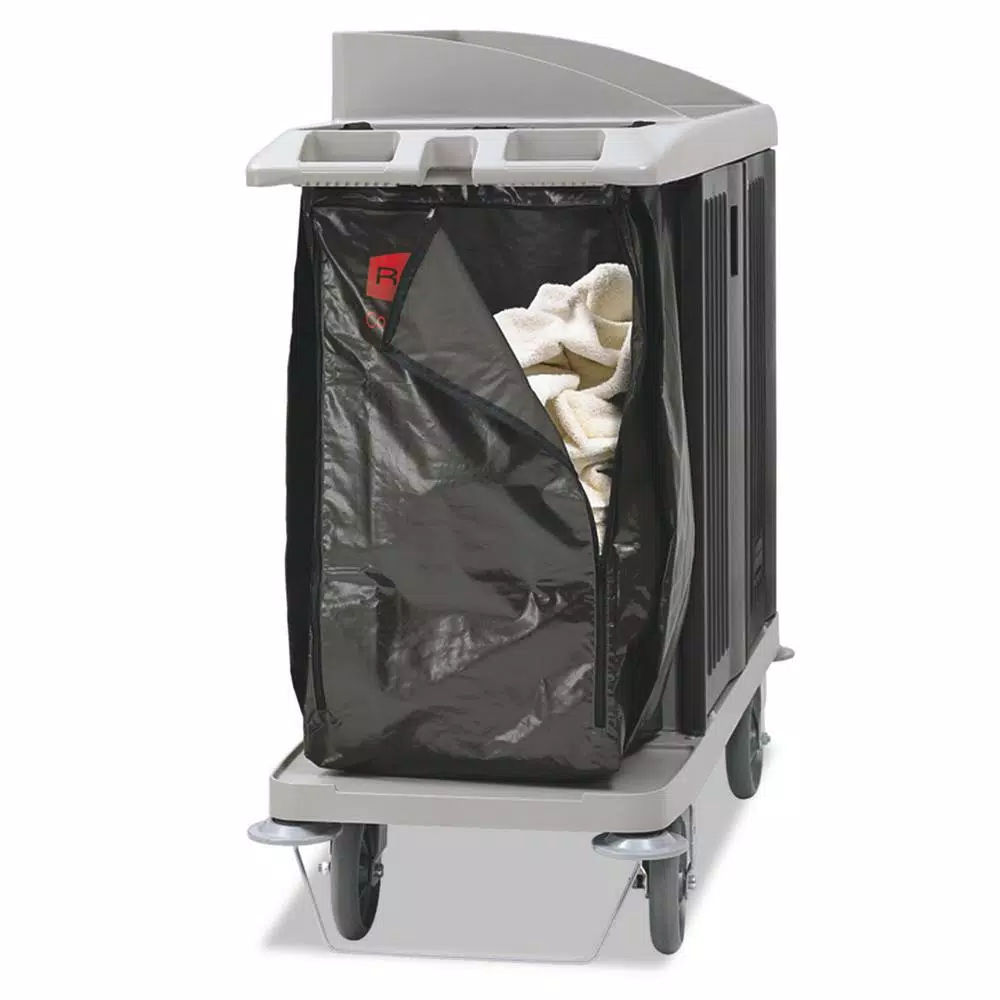 Rubbermaid Commercial Products Rubbermaid Commercial Vinyl Replacement Bag with Zipper for Cleaning Carts, 25 Gallon