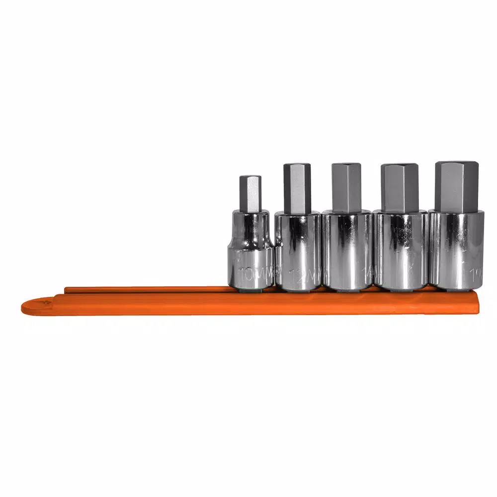 Mayhew Metric Hex Socket Bit Set, 5-Piece S2 Tool Steel Construction